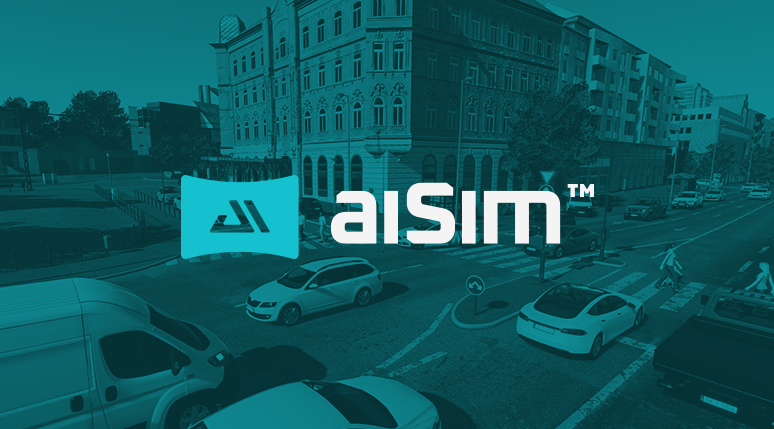 The logo of aiSim