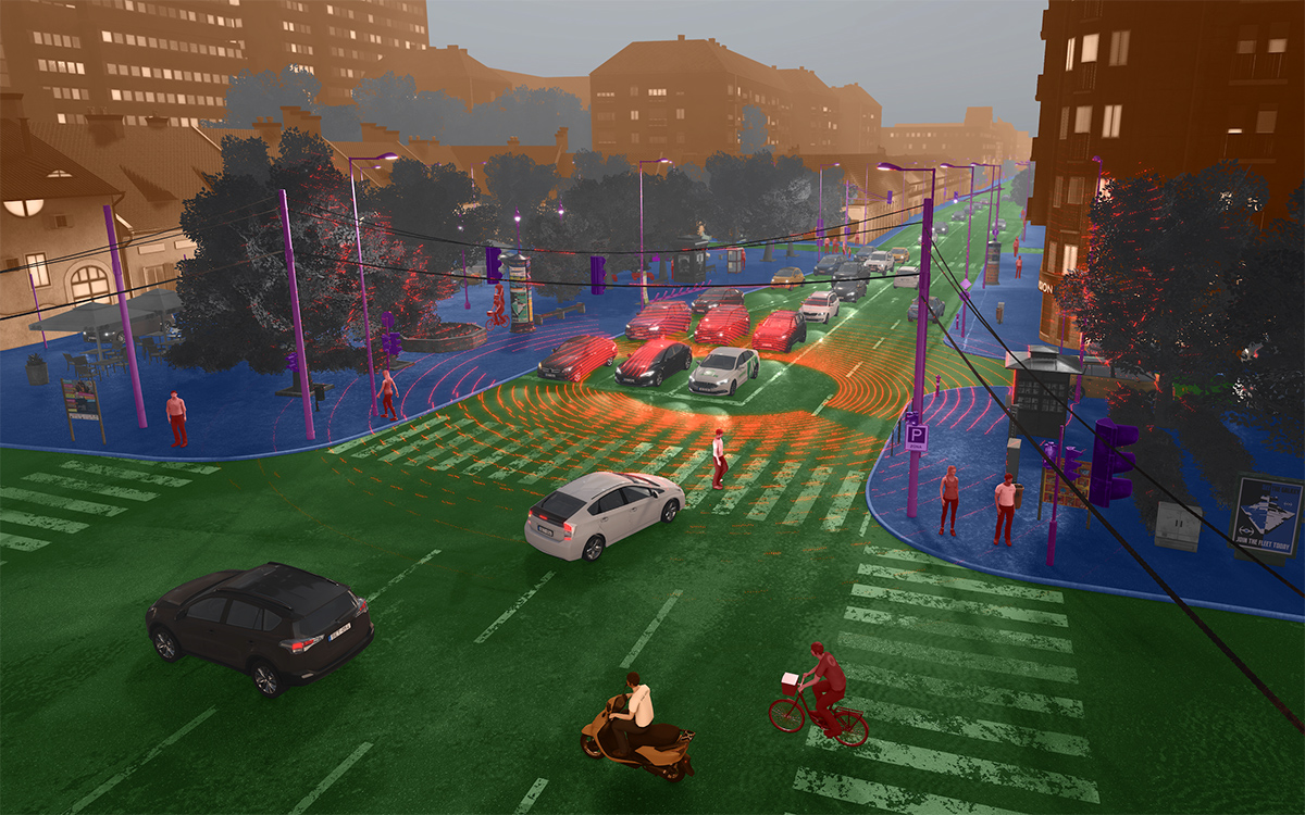 RoadRunner 3D Scene in aiSim